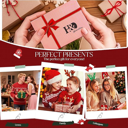 H&D HYALINE & DORA Set of 6 Christmas Tree Ornaments Set Rhinestone Tree Shape Hanging Ornament Crystal Christmas Ornaments Gifts for Xmas Birthday Winter Holiday Decor