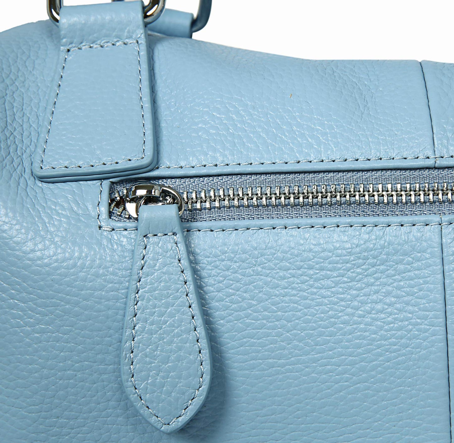 HESHE Womens Genuine Leather Handbags Purse Crossbody Satchel Tote Bags Ladies Real Leather Bags (Light Blue)