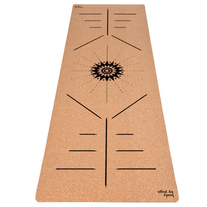 Luxury Cork Yoga Mat - Non Slip, Extra Thick Grip. Thicker, Longer, and Wider for More Comfort and Support. Tough Enough For Hot Yoga. Natural, Non Toxic, and Eco Friendly. Optional Alignment Lines.
