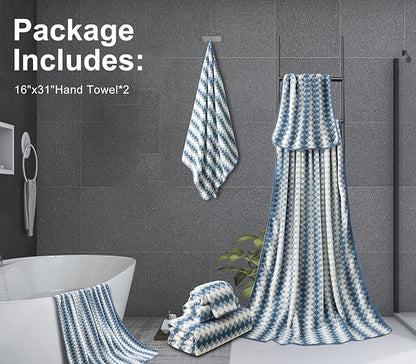 2Pcs Hand Towel 16"x31" Towel Set
