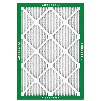 Filterbuy 20x25x1 Air Filter MERV 8 Essential Dust & Allergy Defense (12-Pack), Electrostatic Pleated HVAC AC Furnace Filters Replacement, Made in USA (Actual Size: 19.50 x 24.50 x 0.75)