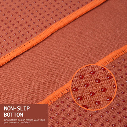 Eunzel Hot Yoga Towel - Microfiber Non Slip Yoga Mat Towel with Grip Dot Sweat Absorbent Towel for Hot Yoga, Pilates and Fitness 72" x 24", Dark Cyan/Orange