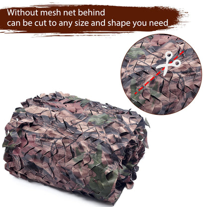 Yeacool Camo Tarp Burlap Camo Netting Camouflage Netting Bulk Roll for Hunting Blind Car Cover Dinosaur Party Decoration Birthday Theme Sunshade (Camo Bionic Leaves, 9.8ftx13.1ft, 3m*4m)