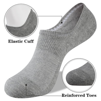Heatuff No Show Socks Womens Cotton Low Cut Non Slip Casual Socks Invisible Flat Boat Liner Socks (6/9 Pairs)