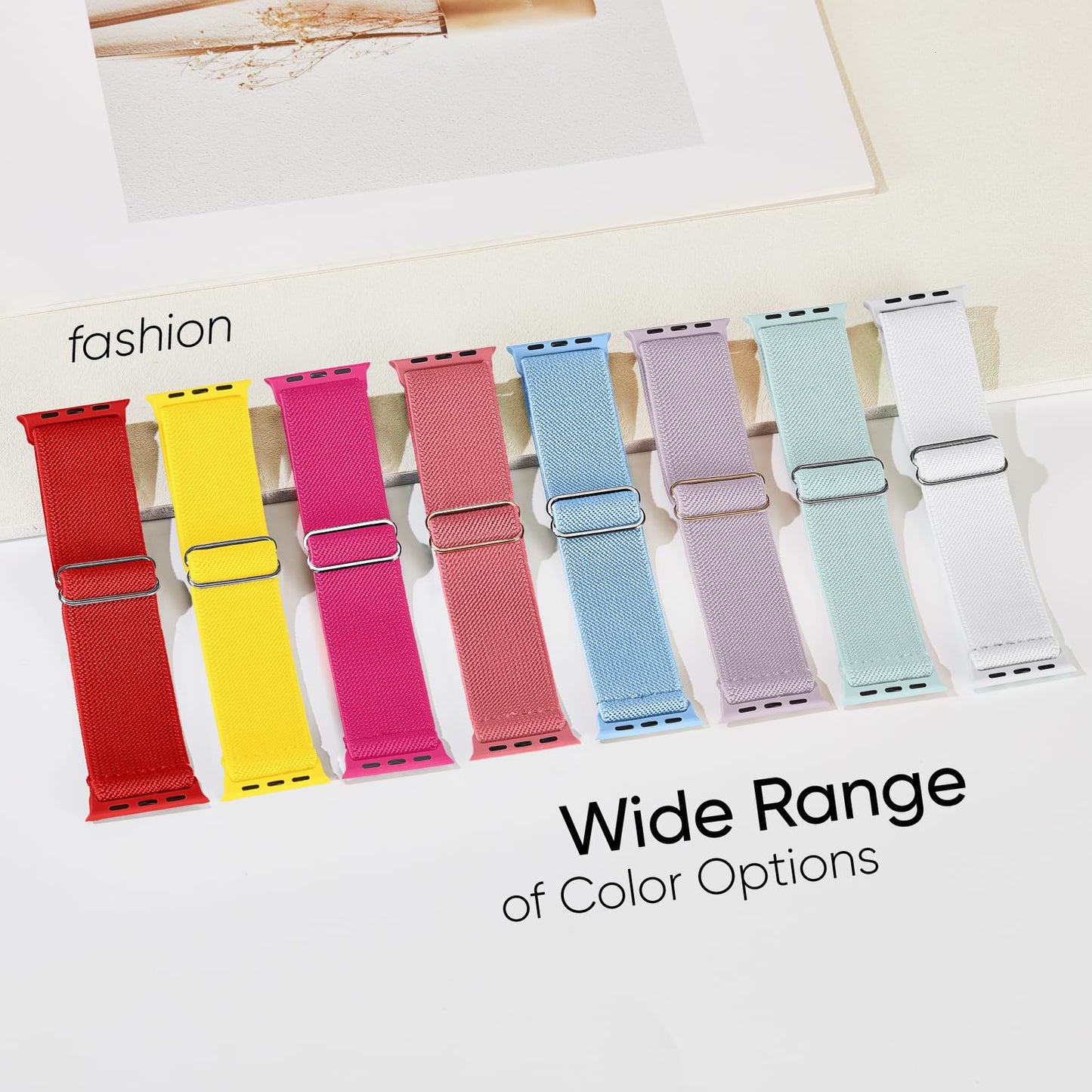 10 Pack Stretchy Bands Compatible with Apple Watch Band 40mm 38mm 41mm 42mm 44mm 45mm 46mm 49mm Women Men, Water-Resistant Solo Loop Elastic Sport Straps for iWatch Series 11 10 9 8 7 6 5 4 3 SE Ultra
