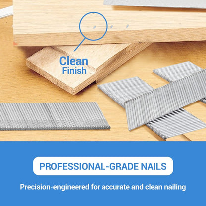 meite 16 Gauge 20 Degree Angled Finish Nails 1-1/2 Inch Galvanized Rust-Proof Finishing Nails for Electric or Pneumatic Finish Nailer - Cabinet Crown Baseboard Trim & Molding (2,000 PCS)