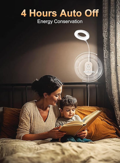 deeloop LED Wall Mounted Reading Light, Book Light for Reading in Bed with 10W USB Output Fast,Touch Control, 4 Color Modes 5 Dimmable, 4-Hour Auto Off Memory Function Headboard Bed Lights (White)