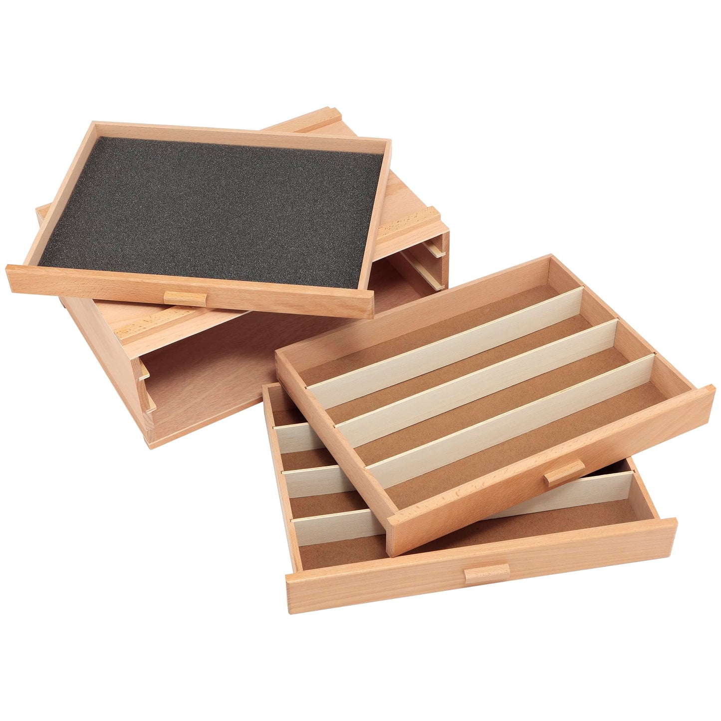 HG Art Concepts Artists Storage Chests - Premium Studio Organizer for Paint Tubes, Brushes, Pecils, Markers, & More! - 3 Drawer - 2 Pack