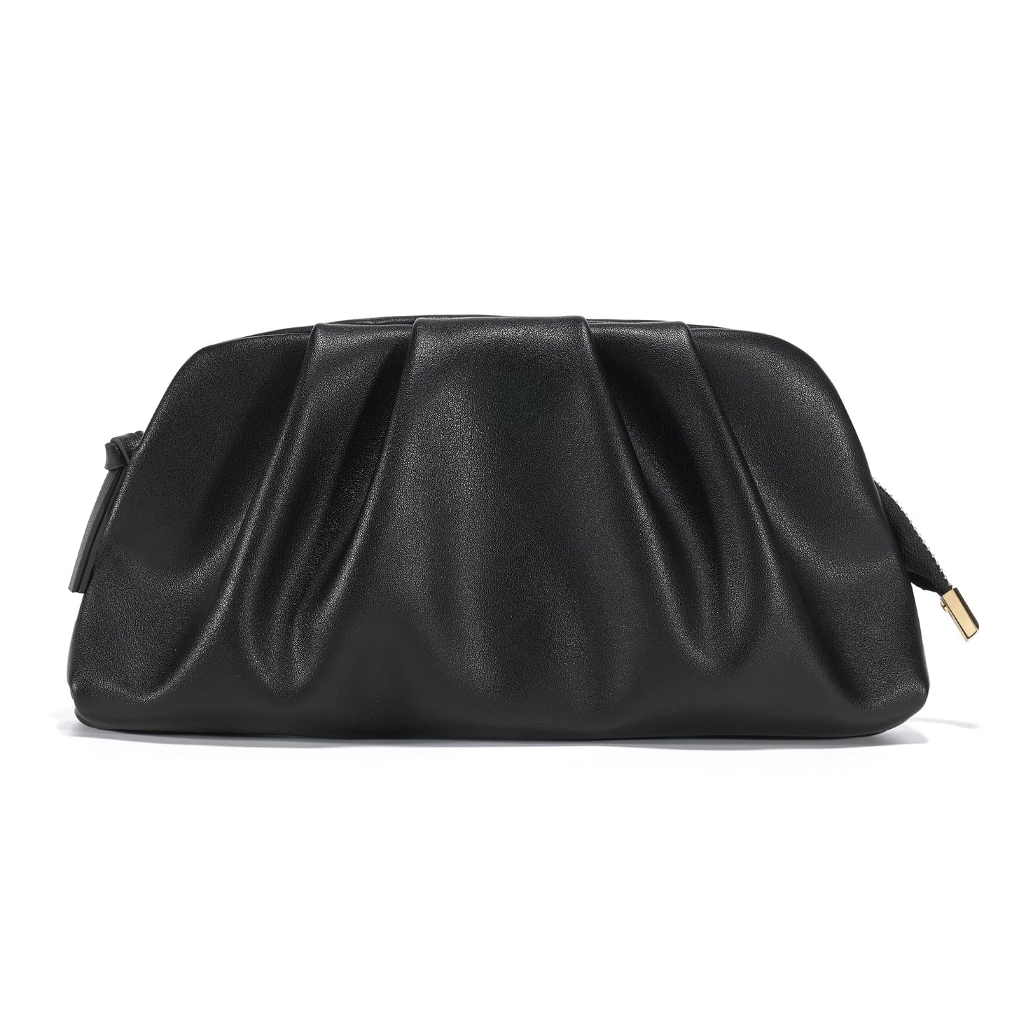 SWEETV Dressy Vegan Leather Clutch Purse for Women Formal, Soft Pleated PU Evening Clutch for Weddings, Proms, Cocktail-Gemma