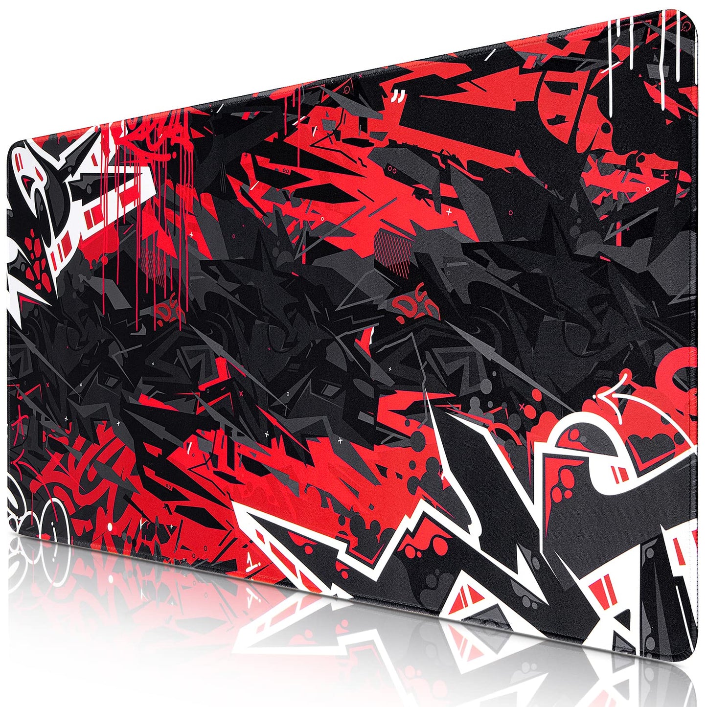 Canjoy Gaming Mouse Pad 31.5x15.8inch Extended XXL Large Mouse Pad Big Computer Keyboard Mouse Mat Desk Pad with Non-Slip & Rubber Base & Stitched Edge
