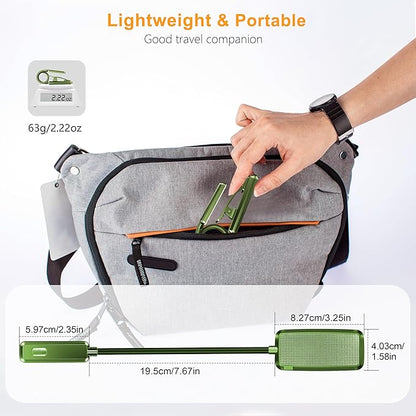 Gritin 9 LED Rechargeable Book Light for Reading in Bed - Eye Caring 3 Color Temperatures,Stepless Dimming Brightness,80 Hrs Runtime Small Lightweight Clip On Book Reading Light -Intense Green