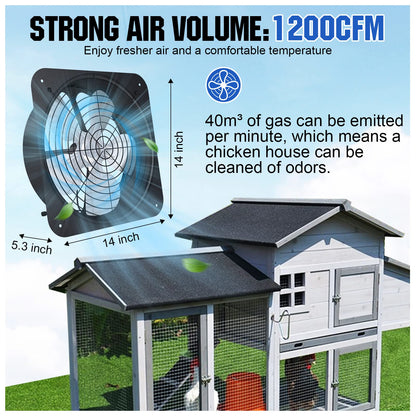 ECO-WORTHY 25W Solar Powered Attic Ventilator Gable Roof Vent Fan with 30W Foldable Panel - Fans for Home Attic, Greenhouse, RV or Outdoor, Ready-to-Use Fan,