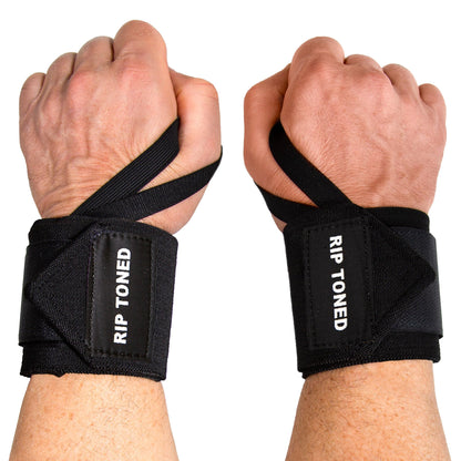 Rip Toned 18" Wrist Wraps for Weightlifting - Small Floral Flex, USPA