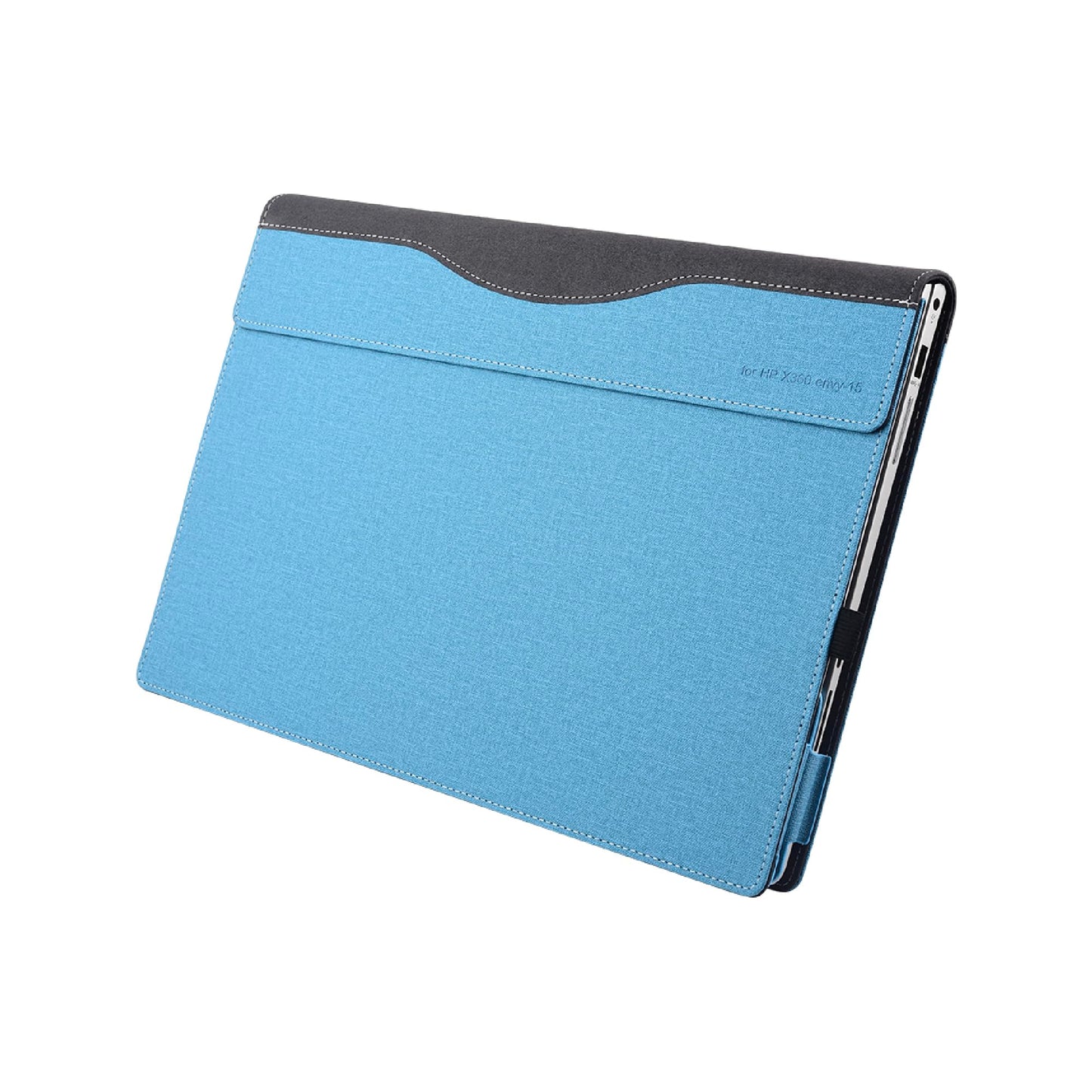RUNMEIJIA Laptop Cover Case for Dell Latitude 5550/5540/5530/5520 2021~2024[not Compatible with Any Other Model] .2-in-1 PU Leather Detachable Notebook Sleeve Computer Bag Protective (Light Blue)