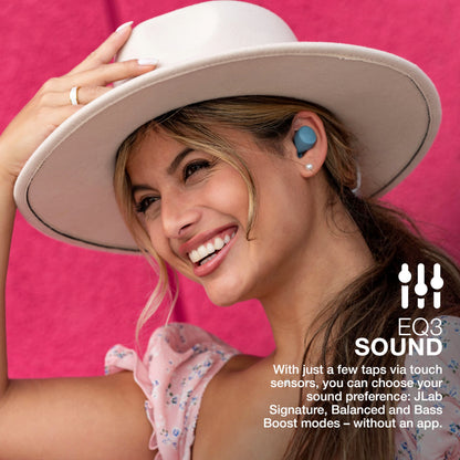 JLab Go Air Pop True Wireless Bluetooth Earbuds + Charging Case, Slate, Dual Connect, IPX4 Sweat Resistance, Bluetooth 5.1 Connection, 3 EQ Sound Settings Signature, Balanced, Bass Boost