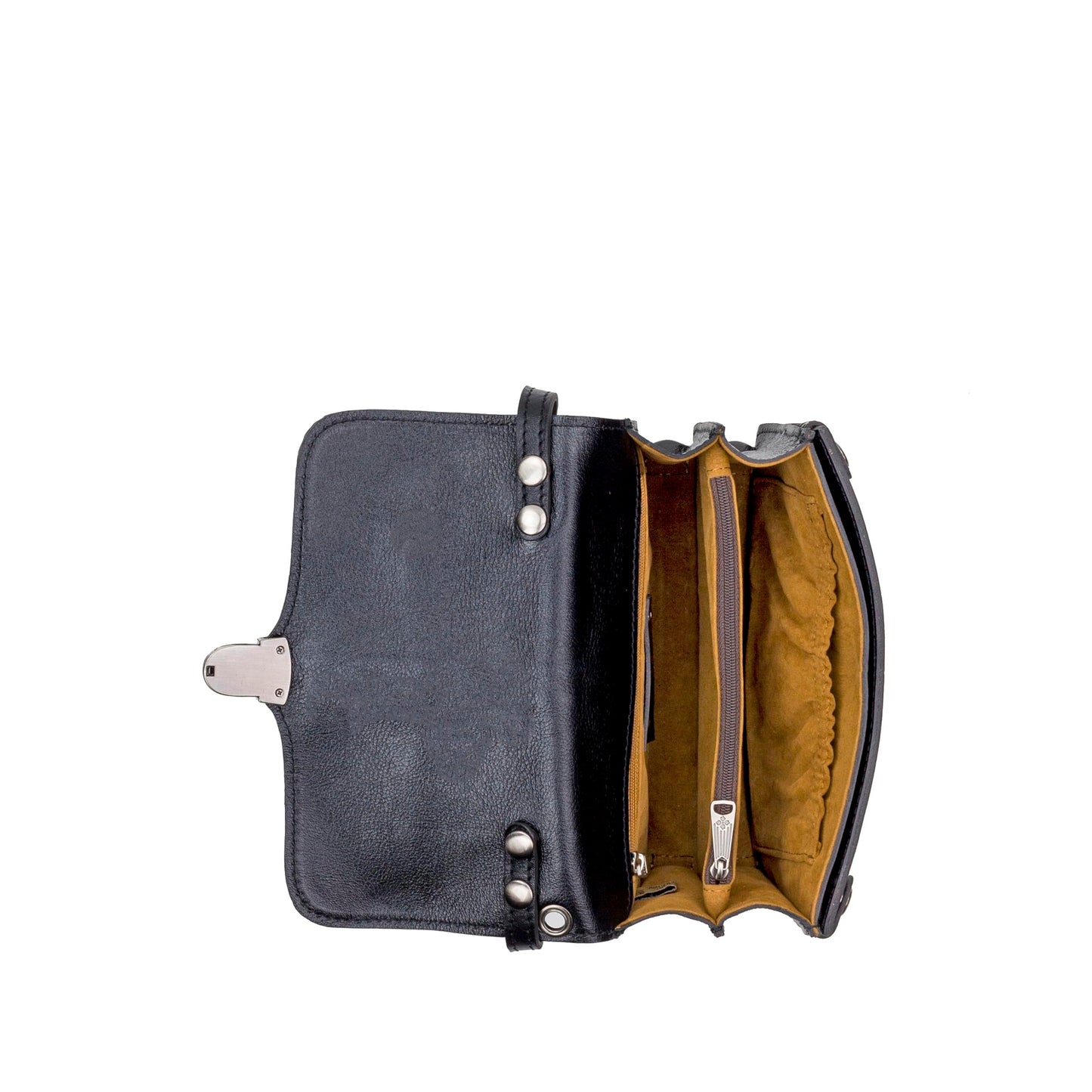 Patricia Nash Bag Bianco Crossbody Organizer 100% Full Grain Supple Leather Purse for Women, Womens Purse, Black