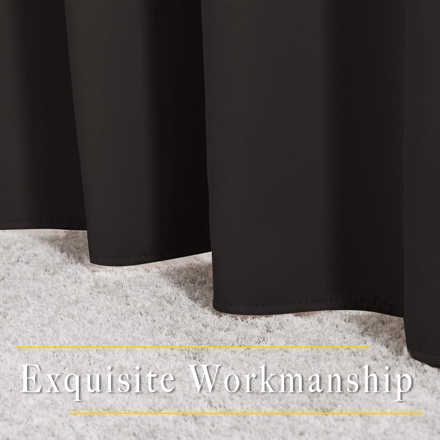 NICETOWN Bedroom Blackout Curtains and Drapes - Energy Smart Thermal Insulated Solid Grommet Blackout Draperies for Living Room (2 Panels, 52 inches x 84 inches, Toffee Brown)