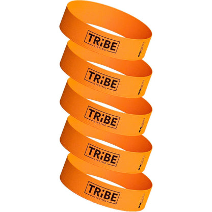 Tribe Lifting Fabric Resistance Bands for Glutes & Legs | 5 Fabric Workout Bands Set | Thick Booty Bands for Squats, Lunges, Hip Training, Physical Therapy & Home Workouts