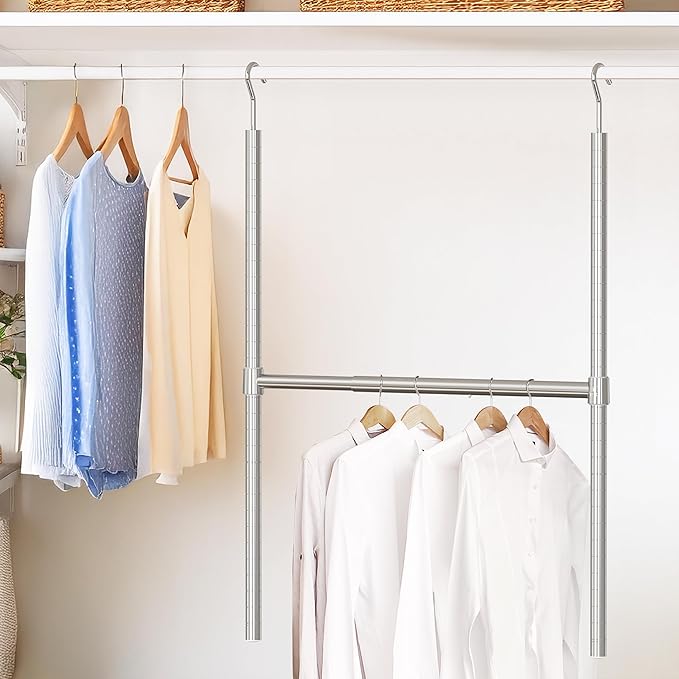 Simple Houseware Adjustable Closet Hanging Rod