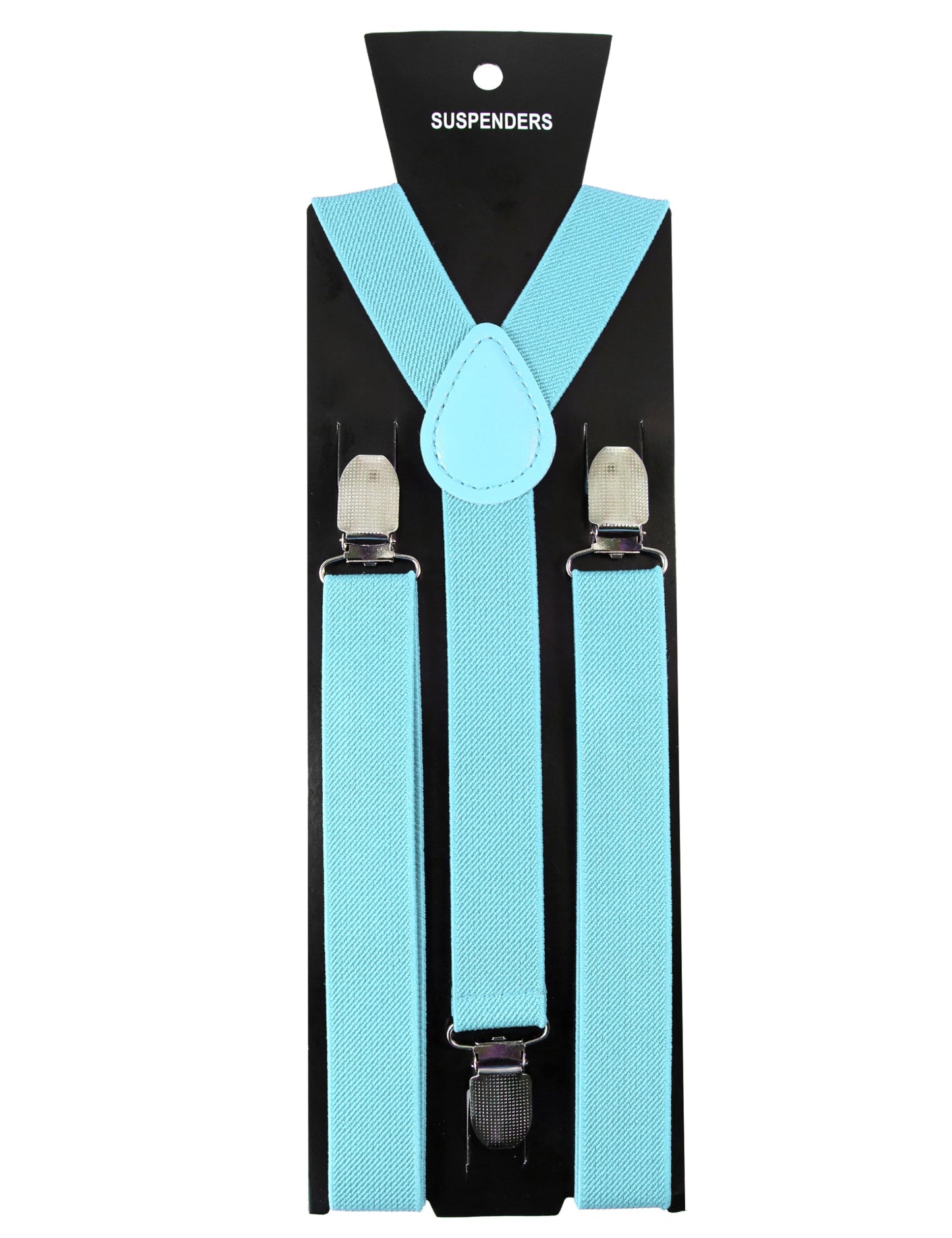 JEMYGINS Baby Blue Mens Suspender with 3 Strong Clips Adjustable Braces(38)