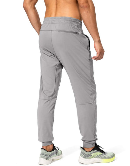 G Gradual Men's Sweatpants with Zipper Pockets Athletic Pants Traning Track Pants Joggers for Men Soccer, Running, Workout(Light Grey,M)