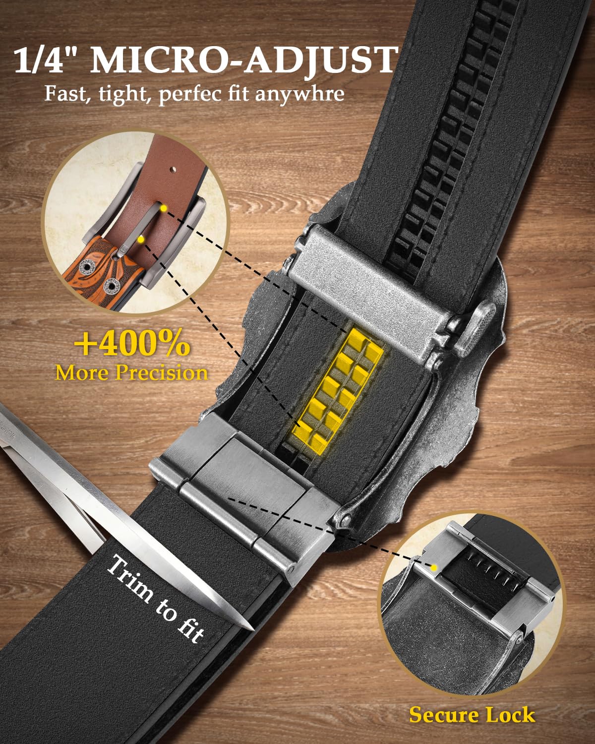 BELTROAD Western Ratchet Belts for Men Women Cowboy Belt Western Leather Ratchet Men's Slid Belt Gift, Cut for Fit