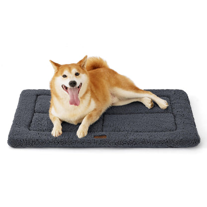 Bedsure Washable Dog Crate Bed for Large Dogs, Soft Foam Floor Pet Mat, Versatile Lightweight Pet Crate Pad for Cages