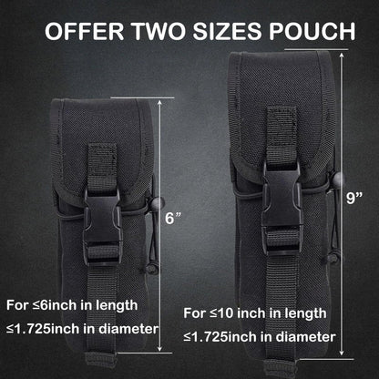 Buraku Hot Suppressor Pouch Heat Insulation Melt Resistant Rifle Pistol Silencer Storage Holster Multi-Purpose Molle Pouch Holder (Black, 9inch)
