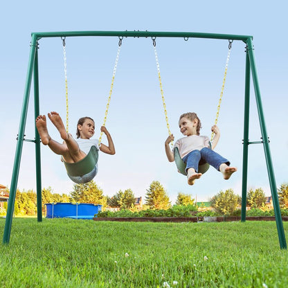 Trekassy 440lbs Swing Stand Frame, Heavy Duty Metal Swing Set Frame with Ground Stakes for Kids, Adults, Outdoor, Fits for Most Swings