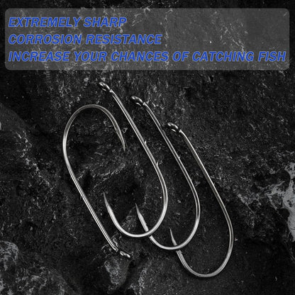 Dr.Fish 100 Pack Baitholder Hooks Freshwater Fishing Hooks, Down Eye, Offset, Walleye/Trout/Crappie/Panfish/Bluegill Saltwater Fishing #10