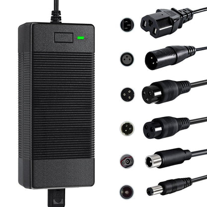 UL Listed 42V 2A Electric Scooter & Hoverboard Charger, 6-in-1 Multi-Plug Scooter Power Adapter Compatible with Segway, Jetson, Gotrax, Ninebot