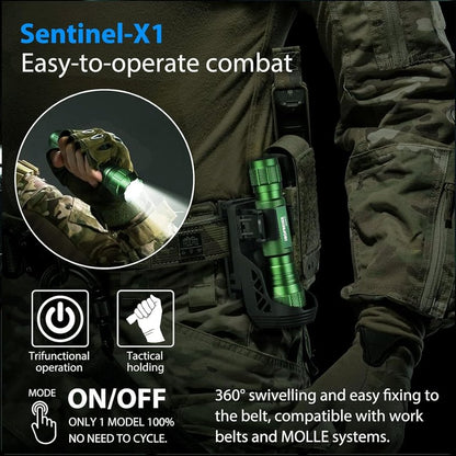Tactical Flashlight 1200 Lumen - Premium LED Police Flashlight with Holster | Ideal for Law Enforcement & Duty Use