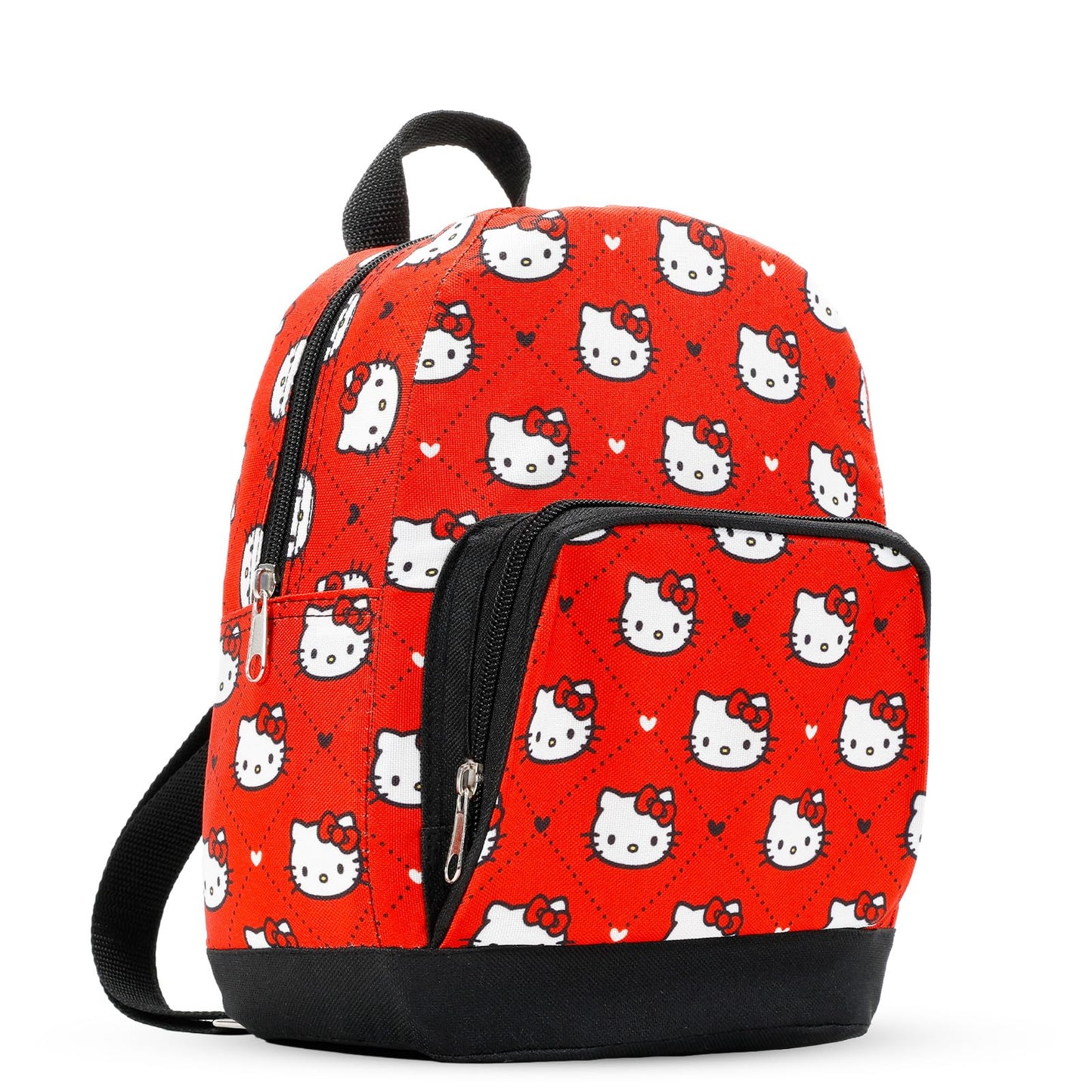 Hello Kitty Mini Backpack with Wallet Set - Bundle with 10” Woven Backpack with Front Pocket and Card Organizer for Women | Hello Kitty Travel Bag Set