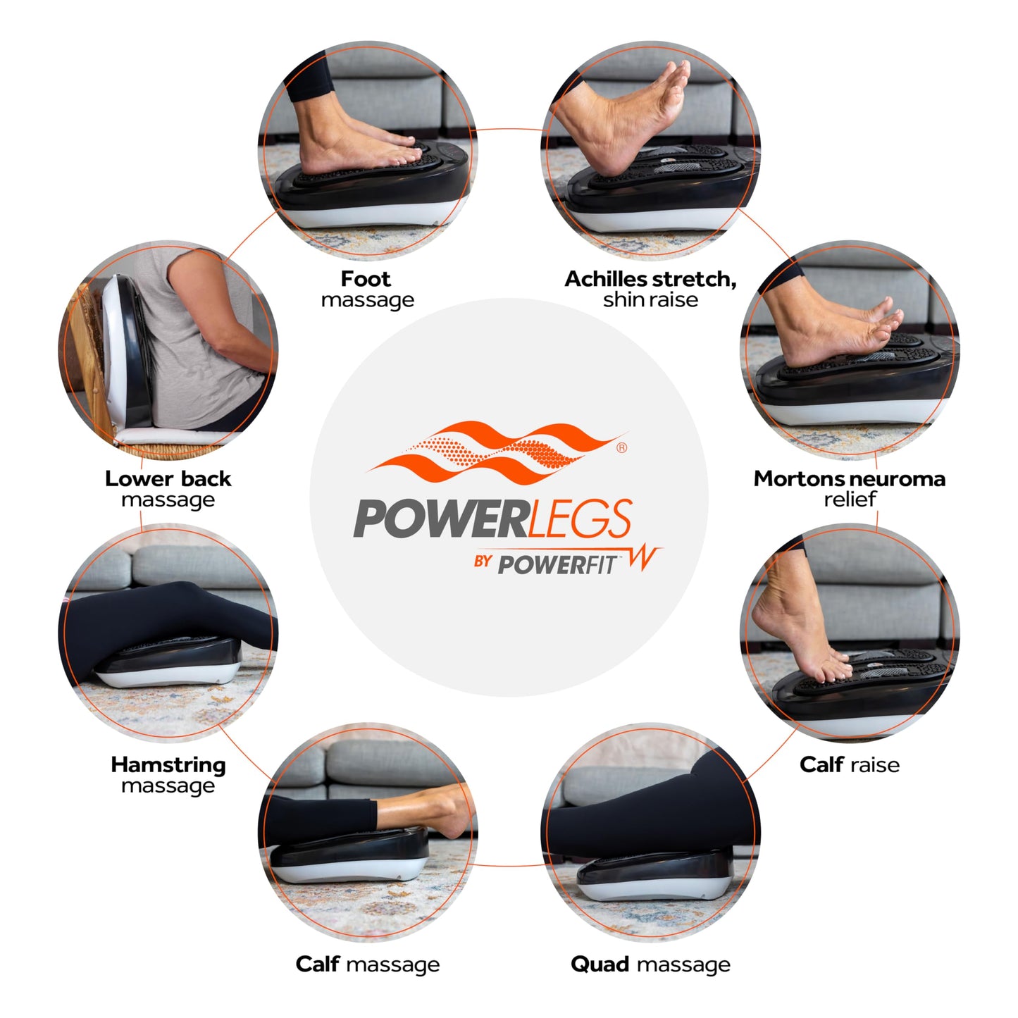 Power Legs Electric Foot Massager Machine with Remote Control, Adjustable Speed, Vibration - Calf Massager - Feet Massager for Neuropathy Pain Relief, Plantar Fasciitis, Leg Blood Circulation (Black)