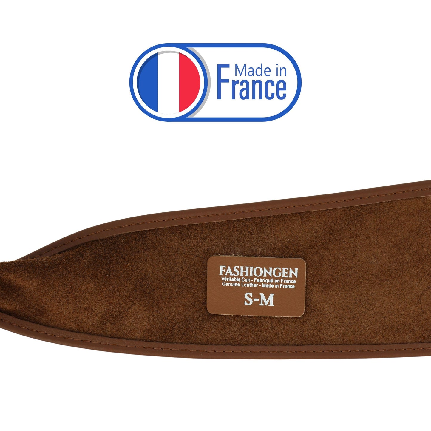 FASHIONGEN - Woman Italian leather Obi belt, CASSIANE - Light Brown, L-XL