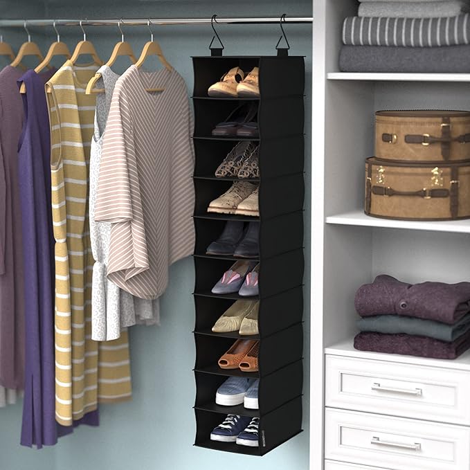 ClosetMaid 20502 10-Shelf Fabric Hanging Closet Organizer