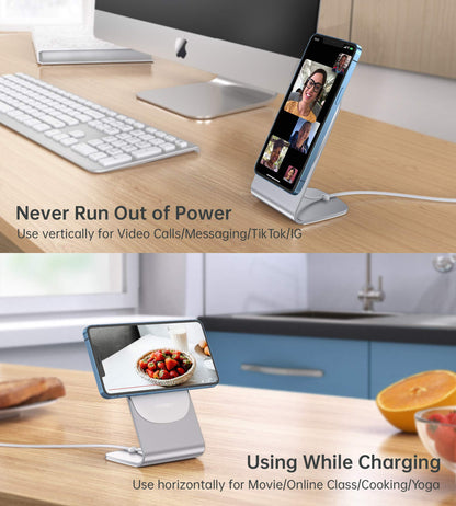 Magnetic Wireless Charger for iPhone 17/16/15/14/13/12 - Mag Charger+20W USB C Adapter, Fast Wireless Charging Stand/Pad with 5ft USB-C Cable for iPhone 17/16/15/14/13/12 Pro Max Plus Mini Air, Airpod