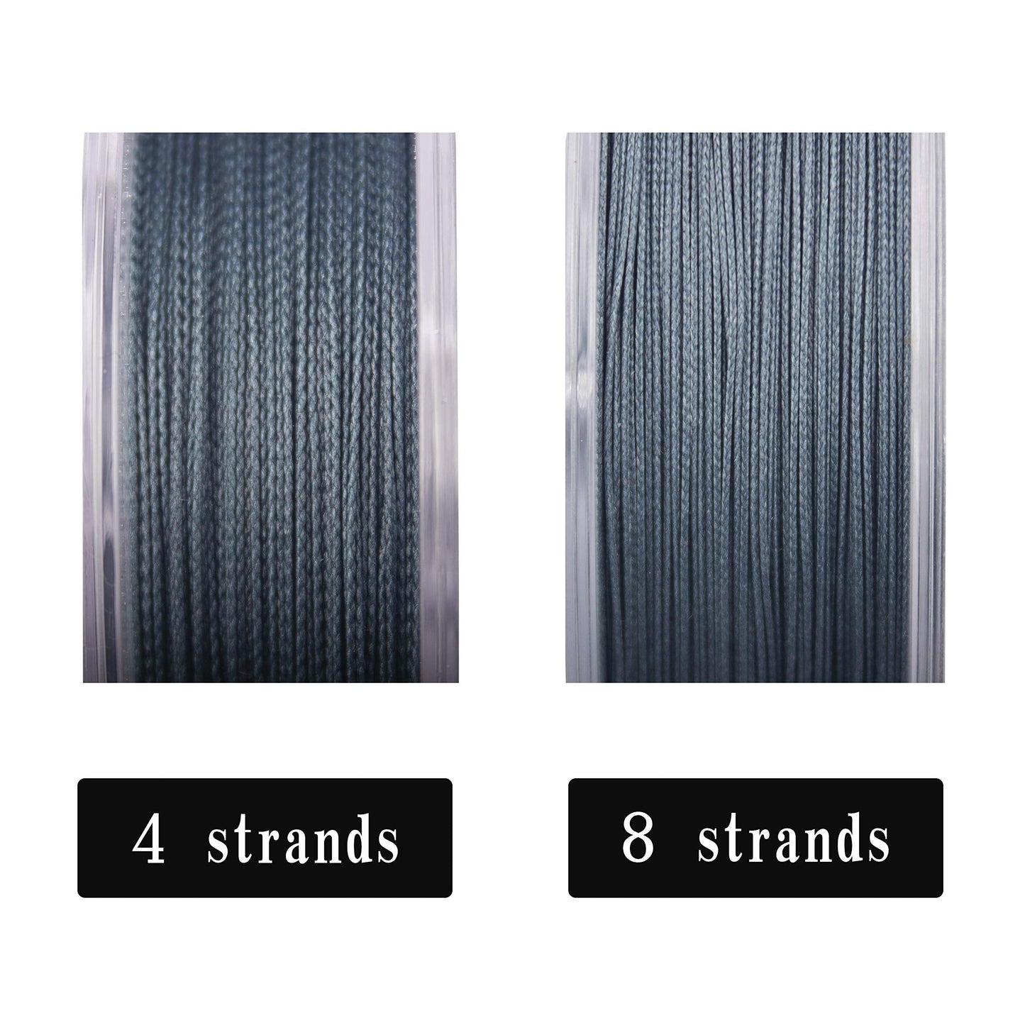 Braided Fishing Line Abrasion Resistant Superline Zero Stretch&Low Memory Extra Thin Diameter Green 327Yds,50LB