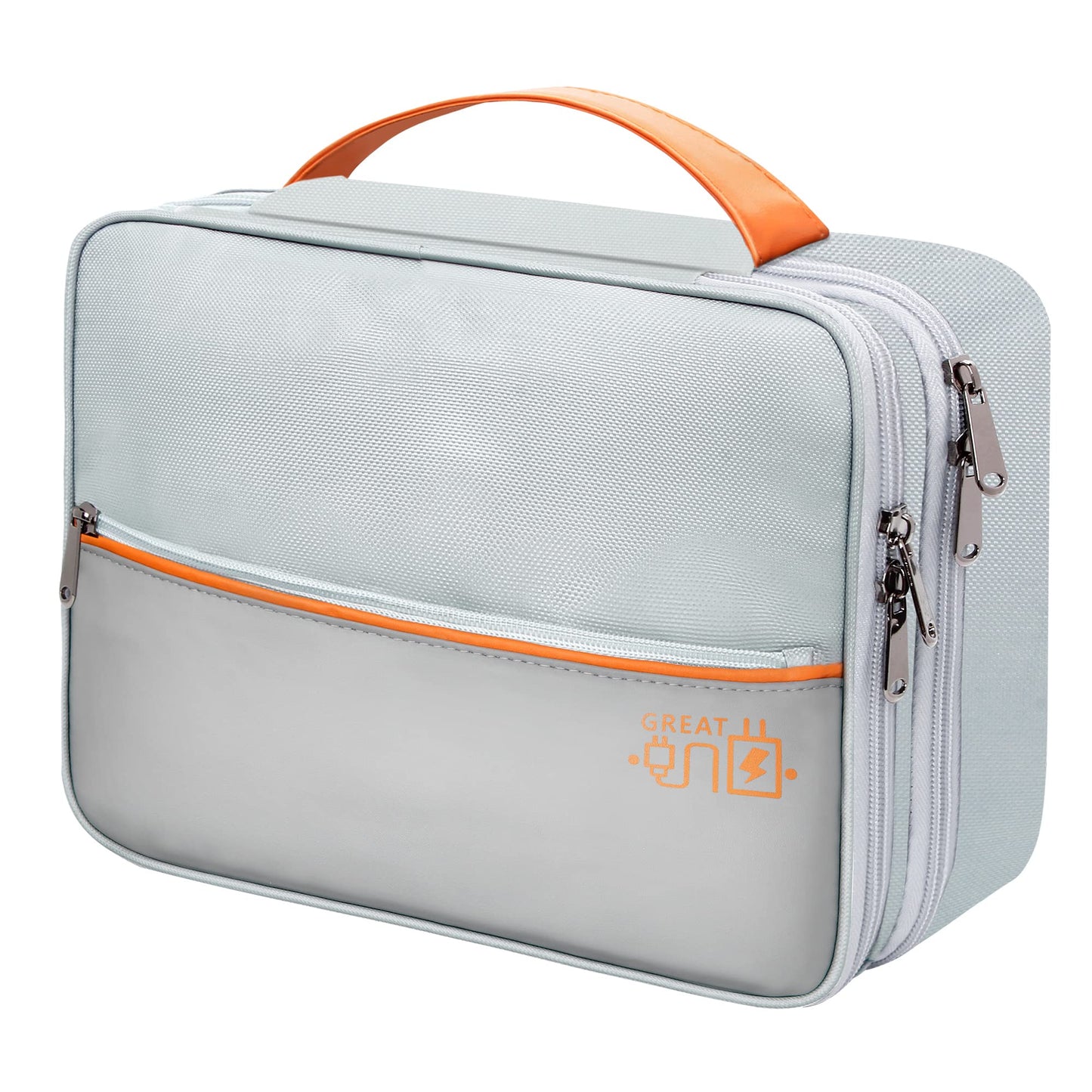 SELLYFELLY Electronics Travel Organizer, Double Layer Cable Organizer Bag Watreproof Electronics Accessories Storage Bag for Cord, Charger, Phone, Power Bank, Hard Drive