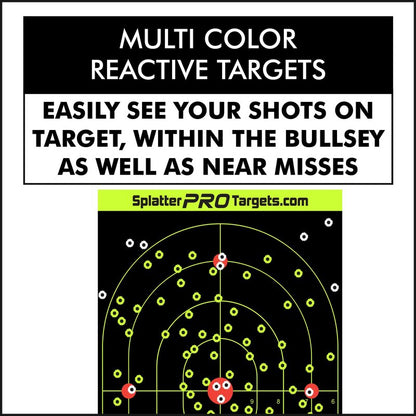 12x18 Splatter Targets. Shots Burst with a Bright Splatter Upon Impact. Instantly See Your Shots. (10)