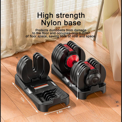 Adjustable Dumbbells Set of 2，Free Weights Dumbbells Set，Adjustable Dumbbell Set，52.5 lbs pair 105 lbs，15 in 1，for Men/Women Gym Equipment for Home Strength Training Equipment