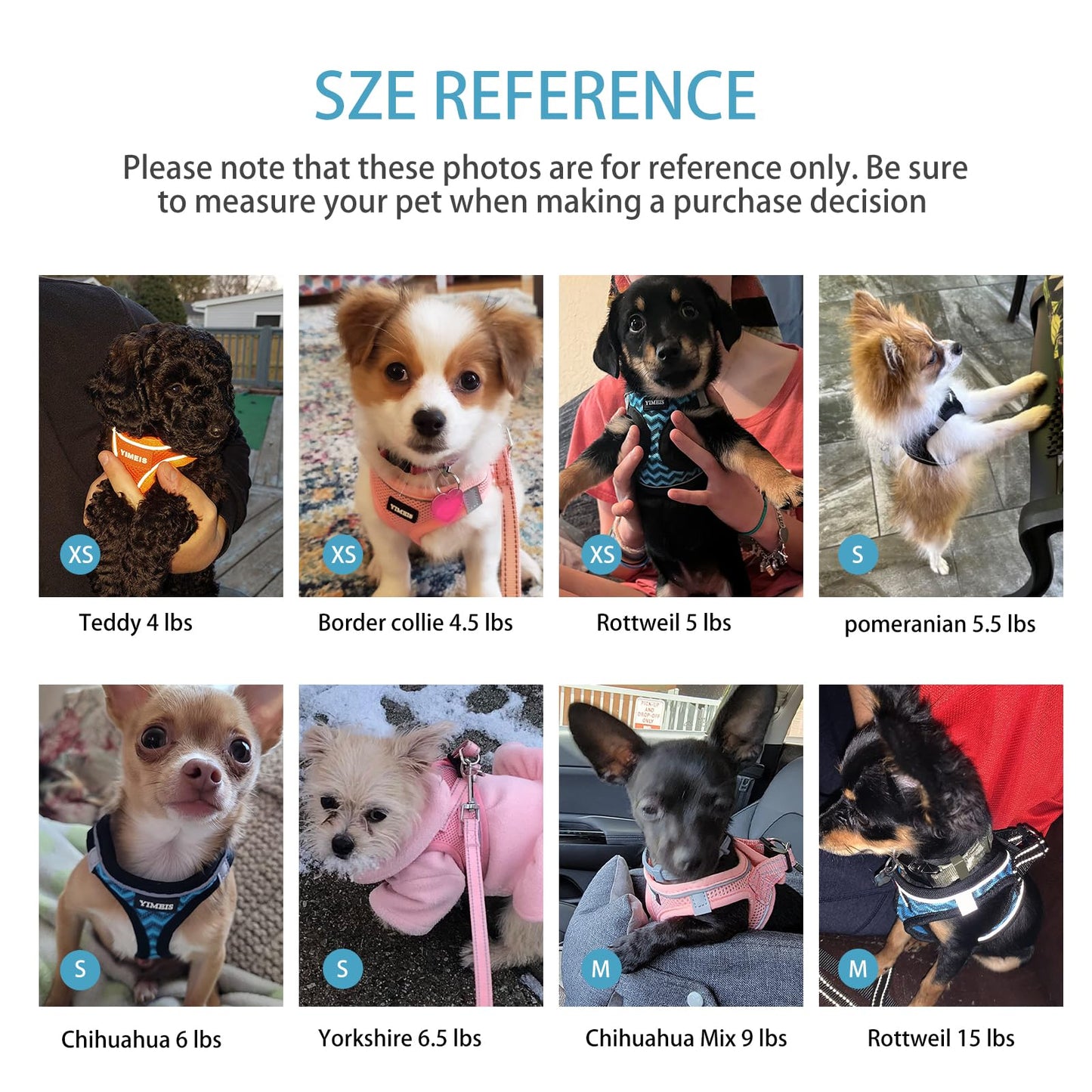 Dog Harness for Small Dogs, Small Dog Harness and Leash Set, Honeycomb Grid, Reflective Lightweight Harness & Anti-Twist Pet Lead (Multi Color, Size: XS-S-M) (XS, Black)