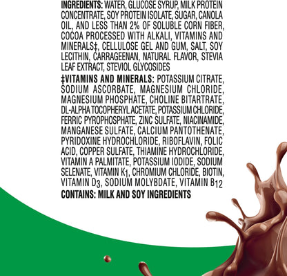 BOOST High Protein with Fiber Ready to Drink Complete Nutritional Drink, Rich Chocolate, 8 fl oz Bottle, 24 Pack