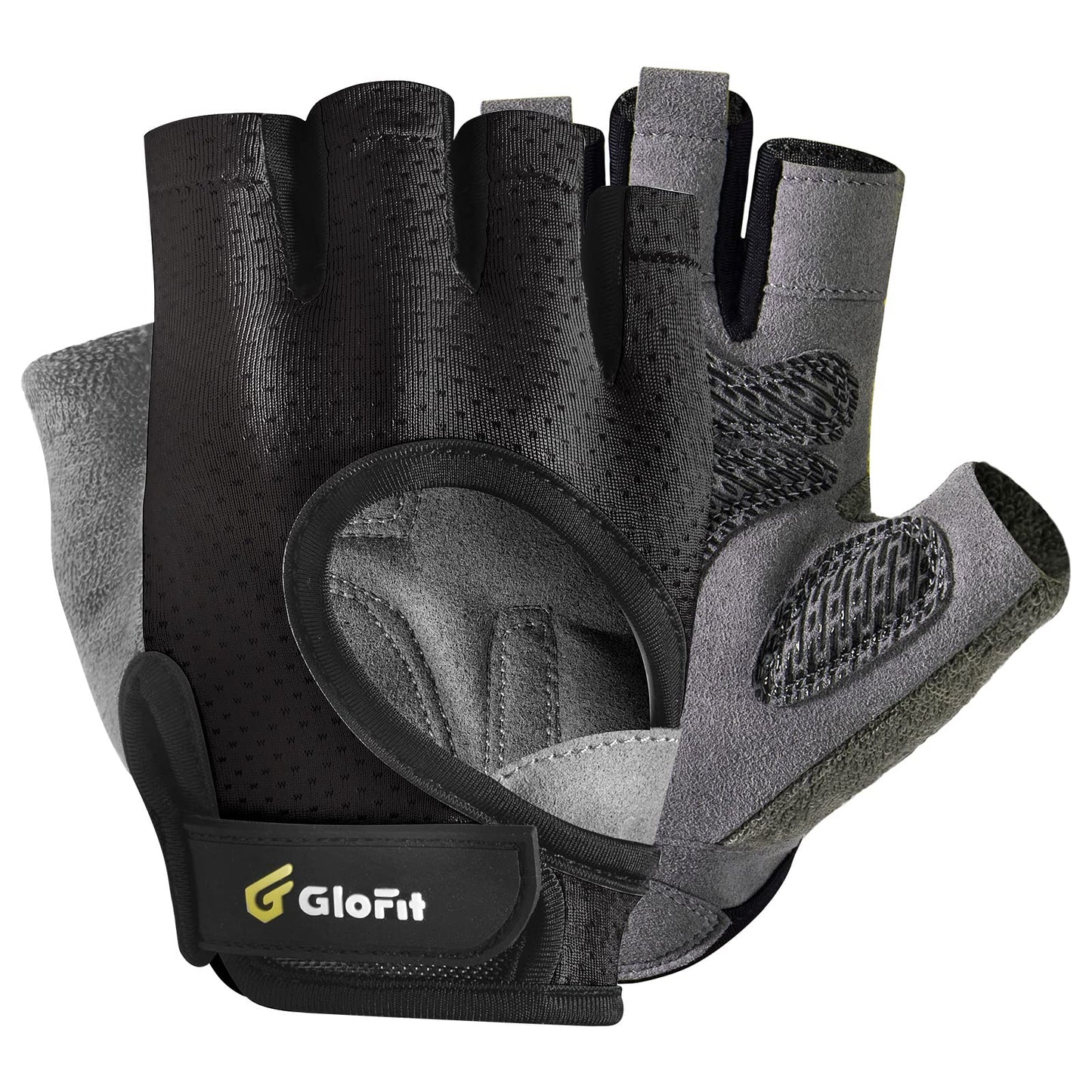Glofit Workout Gloves for Women Men, Lightweight Weight Lifting Glove Breathable Fingerless Gym Gloves, Exercise, Fitness, Training, Cycling