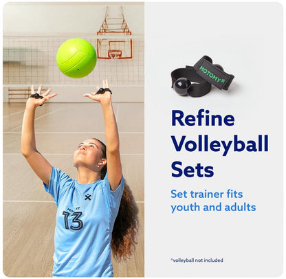 MOTOMY™ Volleyball Training Equipment Aid ‘VolleyPal’ – Solo Rebounder Trainer for Serve, Spike, Set & Pass; Indoor and Outdoor Volleyball Practice Equipment Gear, Volleyball Gifts for Teen Girls