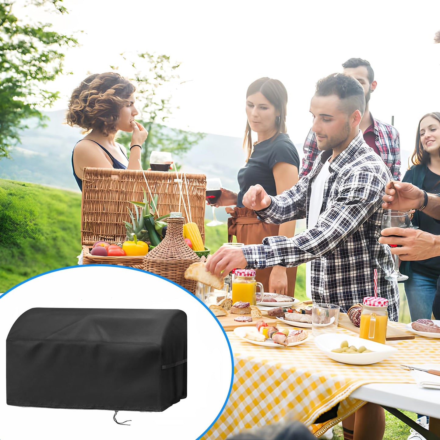 Jungda Grill Cover for Char Broil Grill2Go X200 Portable Propane Gas Grill, Waterproof Small Table Top BBQ Grill Cover, Heavy Duty 600D Outdoor Tabletop Grill Cover