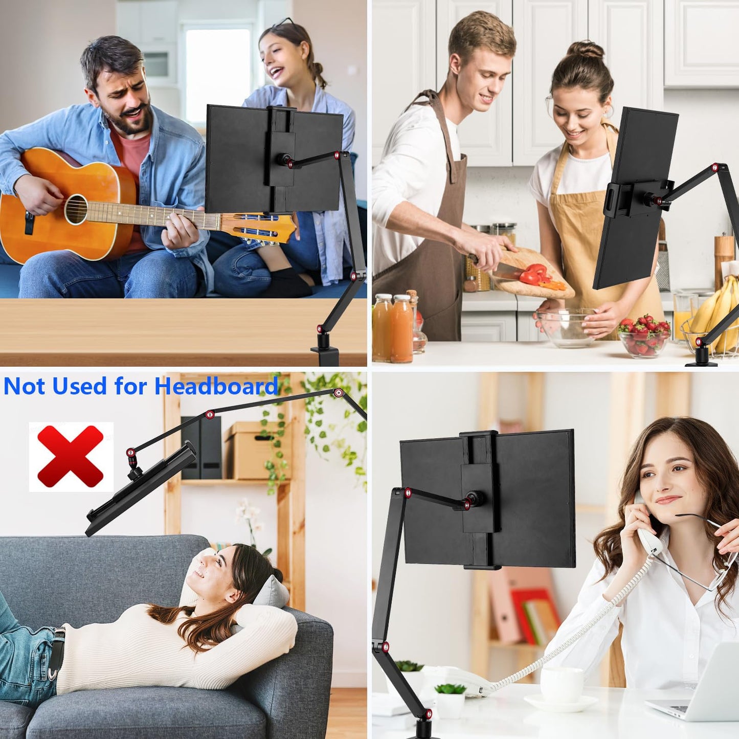 Purboah Tablet Stand Holder for ipad,Portable Monitor Stand Holder 15.6'',16'',Desk Mount with 360°Rotate Base,Fits for 4.7-16" Phone,Kindle,Fire HD,Nintendo Switch