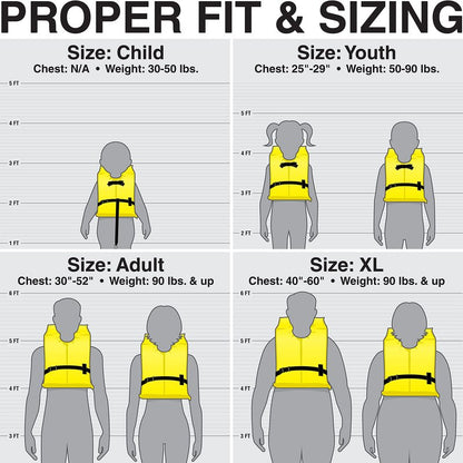 SEACHOICE 85580 Life Vest, Type II Personal Flotation Device â€“ Orange â€“ Adult XL