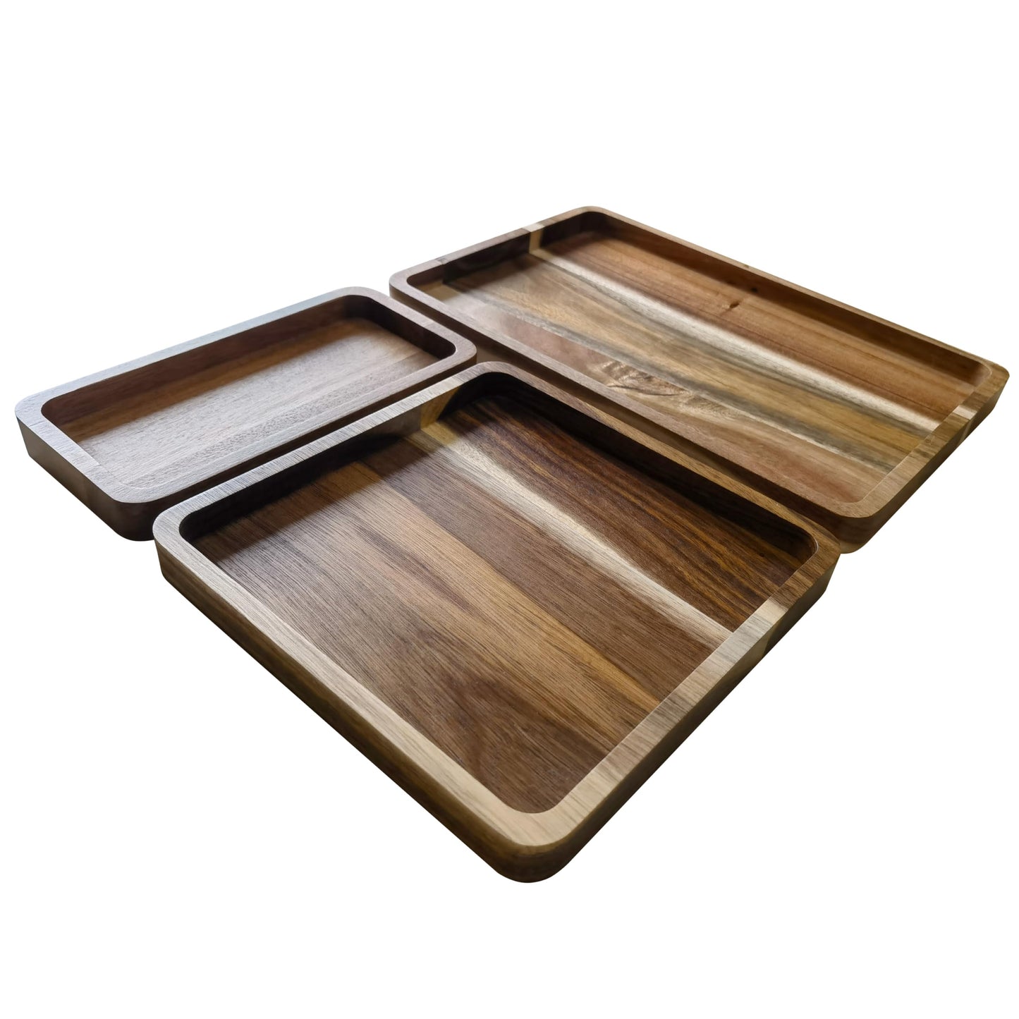Acacia Wooden Valet Tray for Men,Natural Wood Grain EDC Tray Set Catch All for Keys Wallet Phone Glasses Watch Jewelry Pen,Tray Organizer for Entryway Nightstand Office Desk Drawer