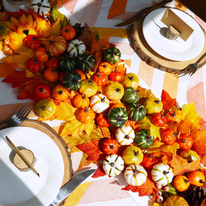 Winlyn 56 Pcs Assorted Mini Artificial Pumpkins Fall Harvest Pumpkins Foam Pumpkins Decorative Faux Pumpkins for Fall Wedding Halloween Autumn Holiday Thanksgiving Kitchen Table Bowl Filler Décor